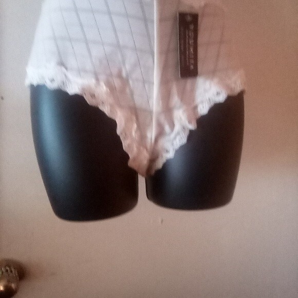 Youmita White Jacquard 40DD Push Up Bra/1XHipster - Picture 7 of 12